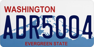 WA license plate ADR5004