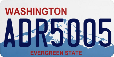 WA license plate ADR5005