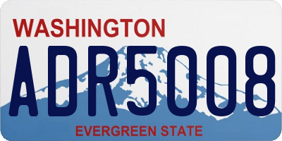 WA license plate ADR5008
