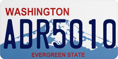WA license plate ADR5010