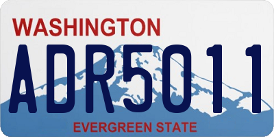 WA license plate ADR5011