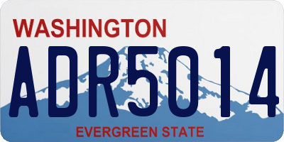 WA license plate ADR5014