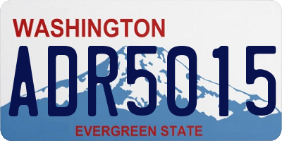 WA license plate ADR5015