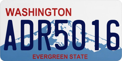 WA license plate ADR5016