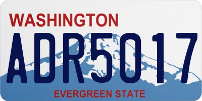 WA license plate ADR5017