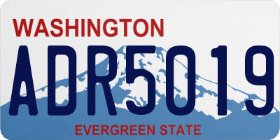 WA license plate ADR5019