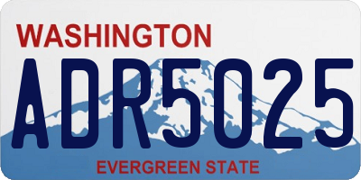 WA license plate ADR5025