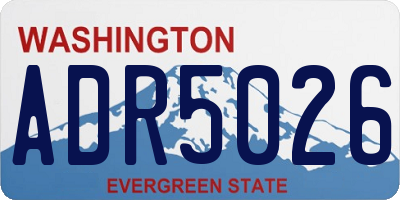 WA license plate ADR5026