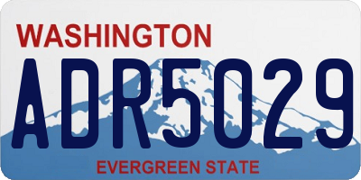 WA license plate ADR5029