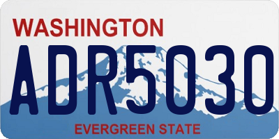 WA license plate ADR5030