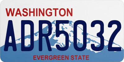 WA license plate ADR5032