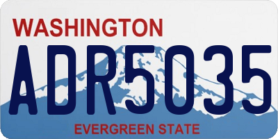 WA license plate ADR5035