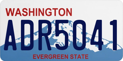 WA license plate ADR5041