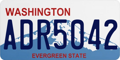 WA license plate ADR5042