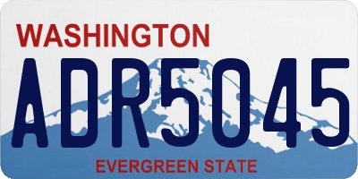 WA license plate ADR5045
