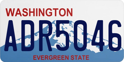WA license plate ADR5046