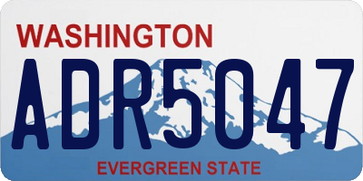 WA license plate ADR5047