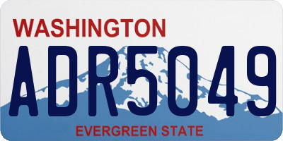 WA license plate ADR5049