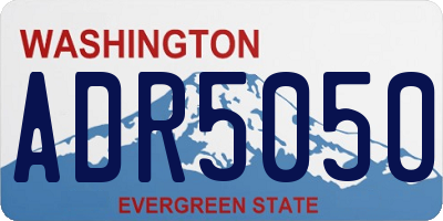 WA license plate ADR5050