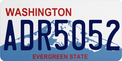 WA license plate ADR5052