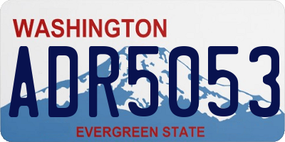 WA license plate ADR5053