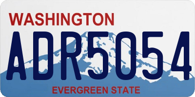 WA license plate ADR5054