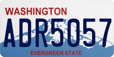 WA license plate ADR5057