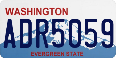 WA license plate ADR5059