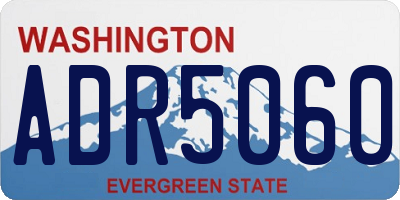WA license plate ADR5060