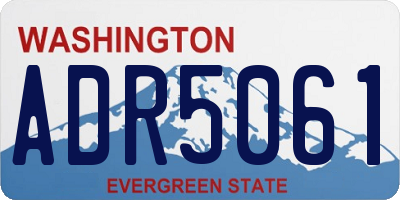 WA license plate ADR5061