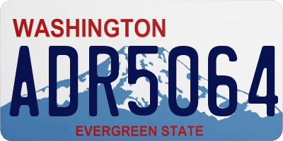 WA license plate ADR5064