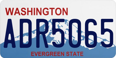 WA license plate ADR5065