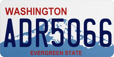 WA license plate ADR5066
