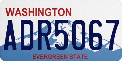WA license plate ADR5067