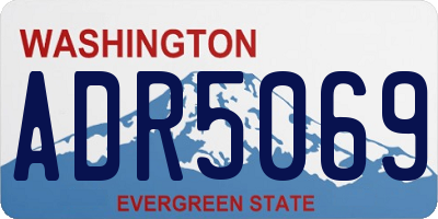 WA license plate ADR5069