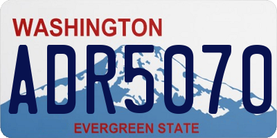 WA license plate ADR5070