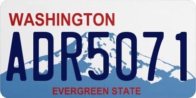 WA license plate ADR5071
