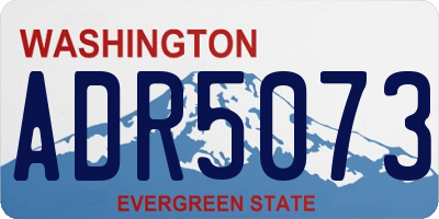 WA license plate ADR5073