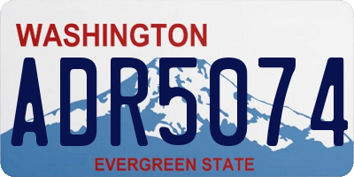 WA license plate ADR5074