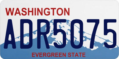 WA license plate ADR5075