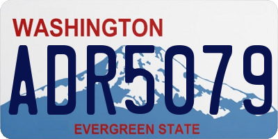 WA license plate ADR5079