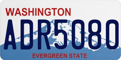 WA license plate ADR5080