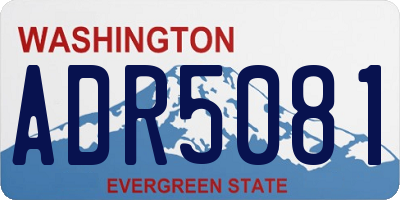 WA license plate ADR5081