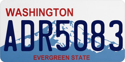 WA license plate ADR5083
