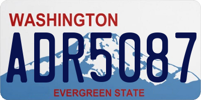 WA license plate ADR5087