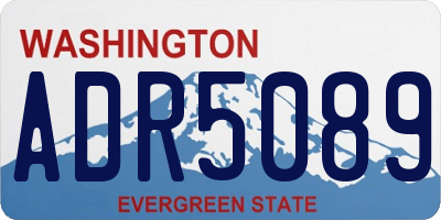 WA license plate ADR5089