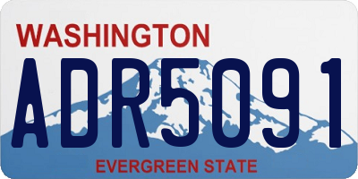 WA license plate ADR5091