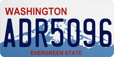 WA license plate ADR5096