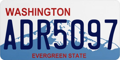 WA license plate ADR5097