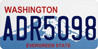 WA license plate ADR5098